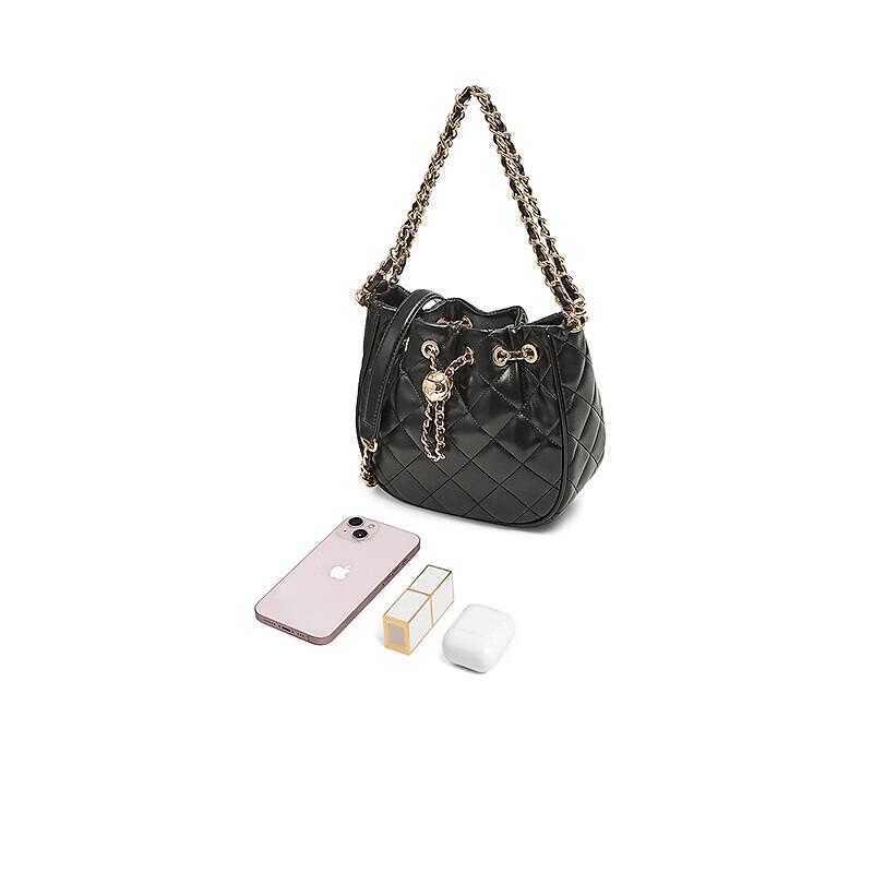 TATA Quilted Diamond Pattern Shoulder Bag