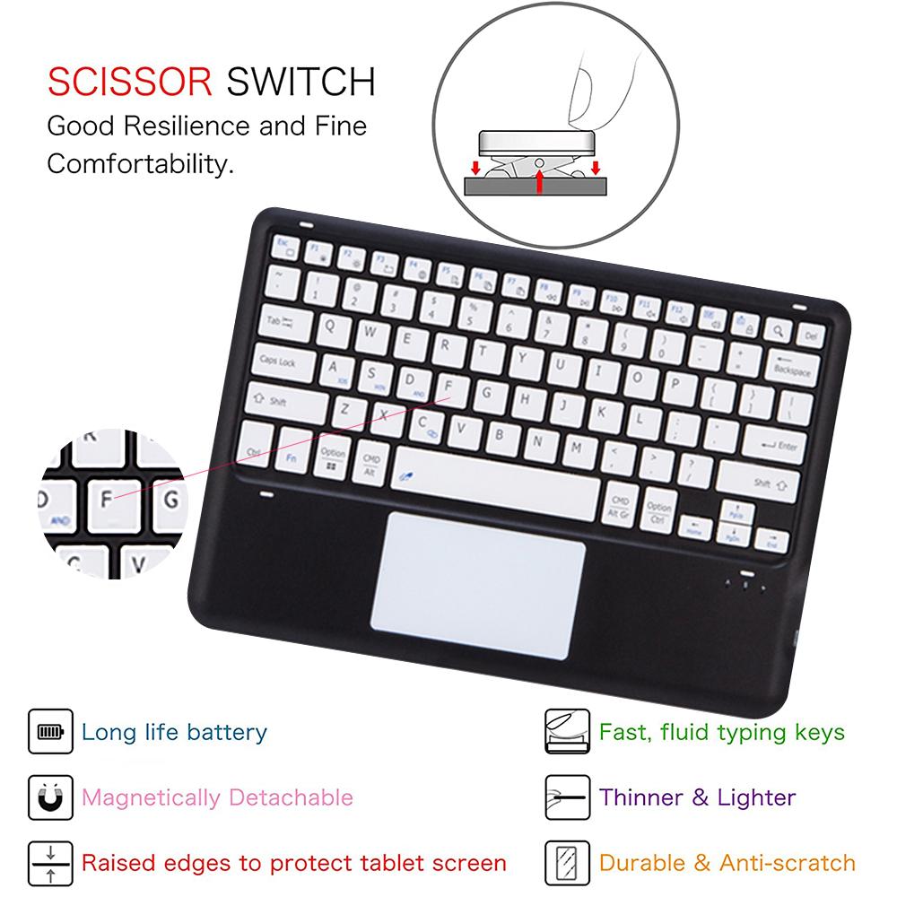 Portable Tablet Sleeve for Samsung Galaxy Tab S8 Ultra 14.6" Detachable Bluetooth Touch Magnetic Keyboard Cover With Pen Stand