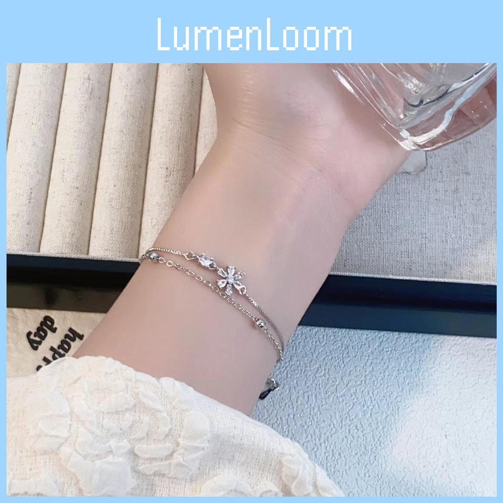 Stylish Fresh Floral Double Layer Bracelet For Women Ideal For Trendy Gift Giving