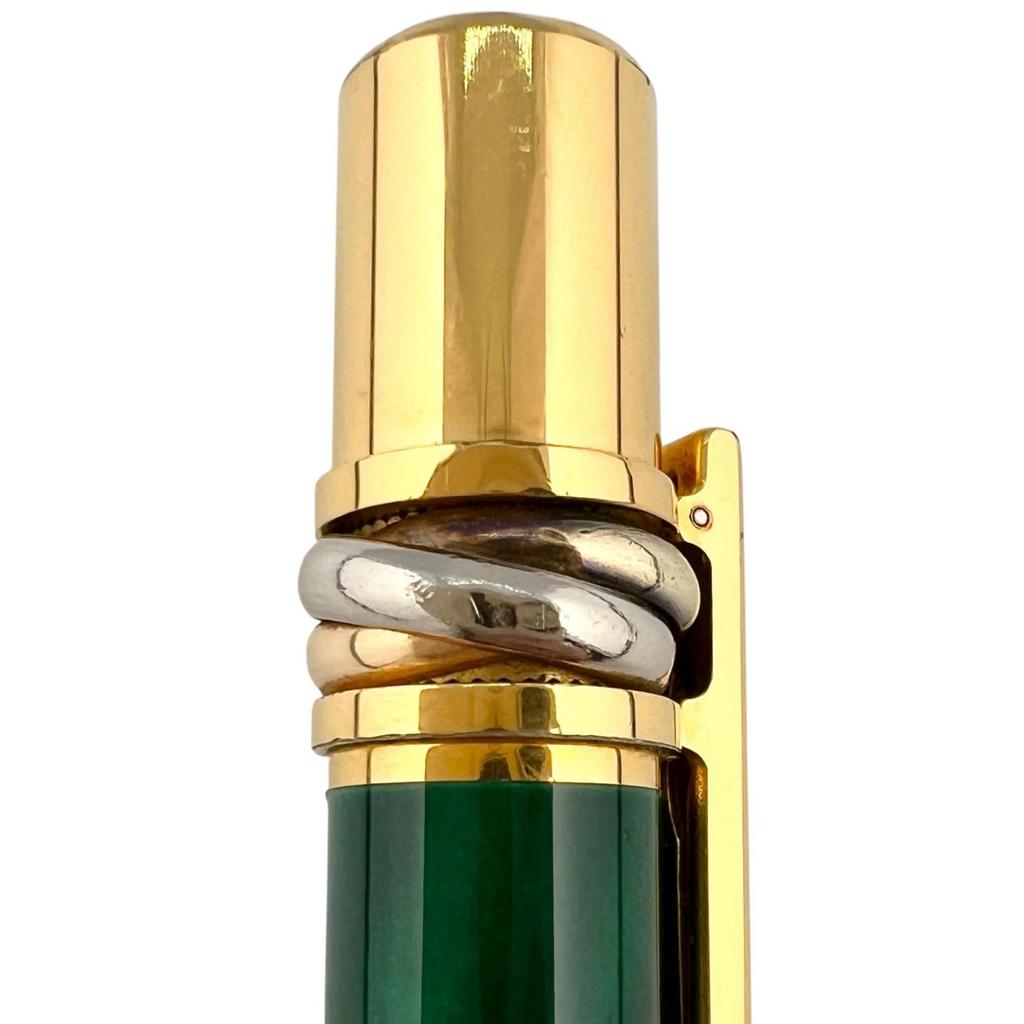 Very Good Cartier Ballpoint pen Trinity 89s Malachite mens Used