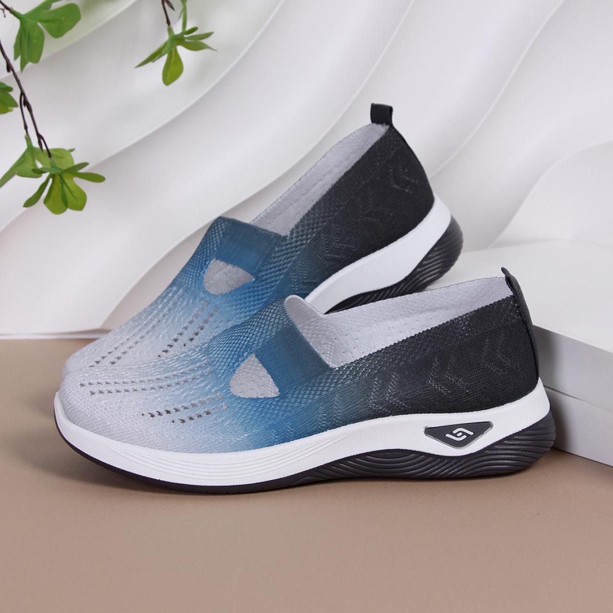 

Женская обувь зарубежного производства, летняя модная повседневная обувь, однопедальная обувь для мам, цветная обувь с мягкой подошвой для женщин 36