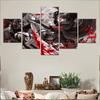 5 Panels Canvas Wall Arts Anime Poster Painting Attack On Titan Levi Ackerman Picture Print Home Decor Living Room Wallpaper