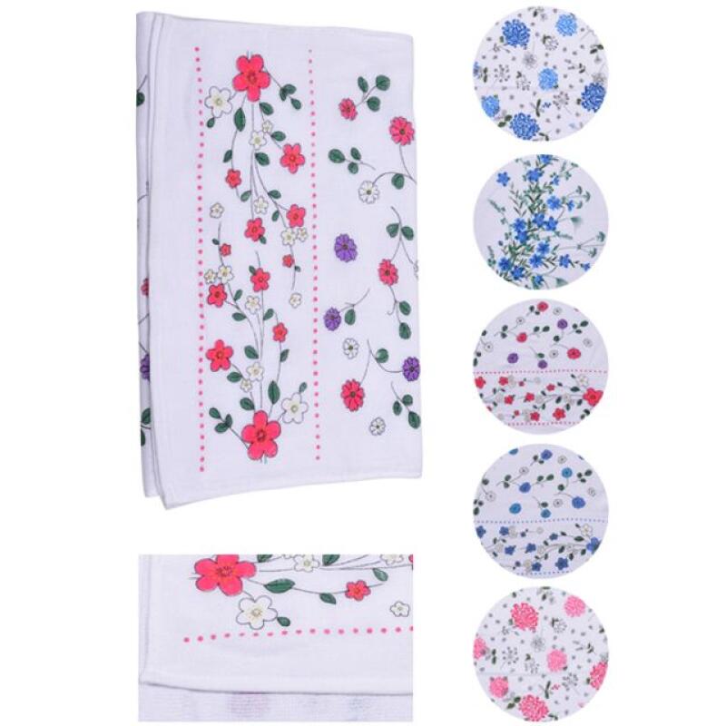Double Gauze Flower Pattern Pure Cotton Gauze Towel [WBC7854] Random delivery 1 sheet