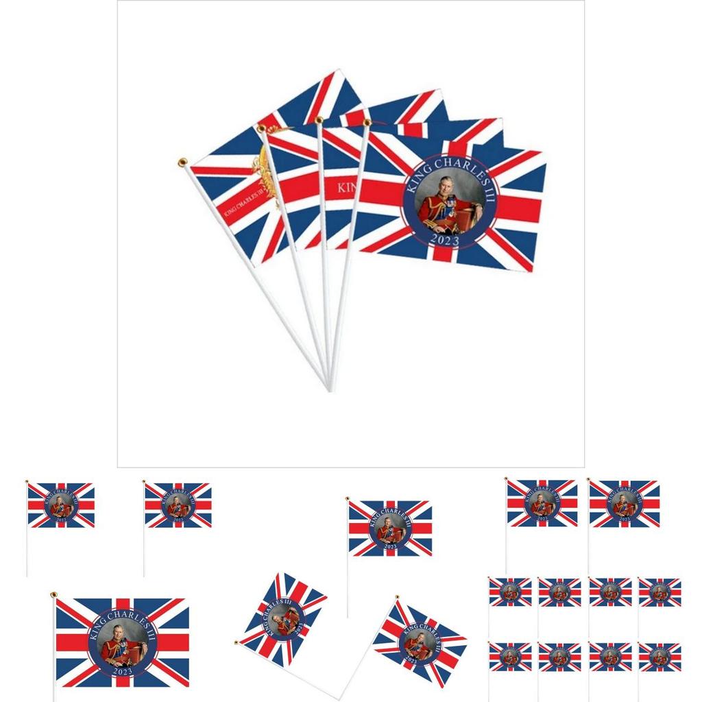 King Charles Iii Handheld Polyester Flag Vibrant Colors And Exquisite Craftsmanship