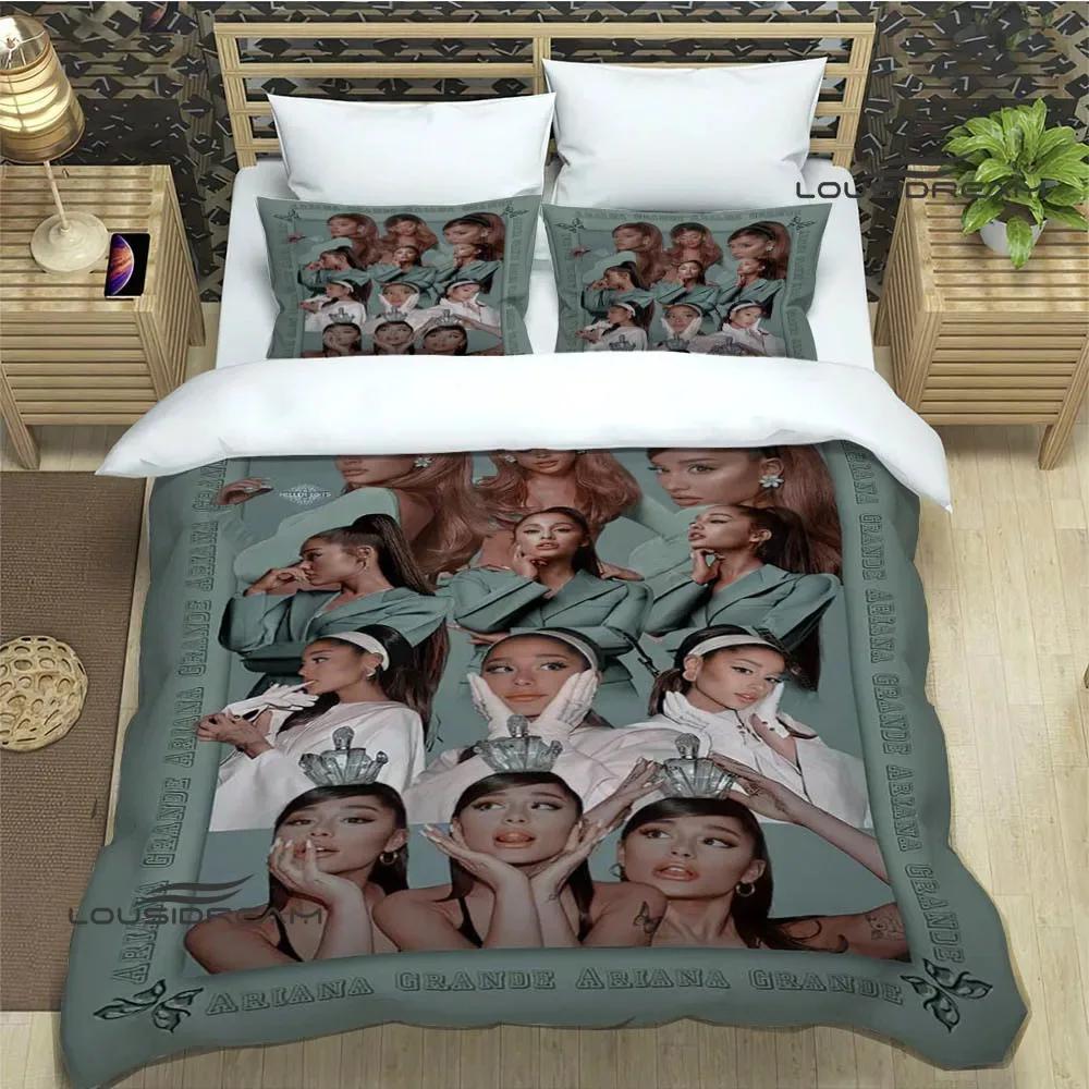 Sängerin Ariana Grande Bettwäsche-Sets exquisites Bettwaren-Set Bettbezug Bettdecke-Set Bettwäsche-Set Luxuriöses Geburtstagsgeschenk