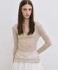 Nigaennikol Nicole Minimal Label Scoop Ls Top_Beige
