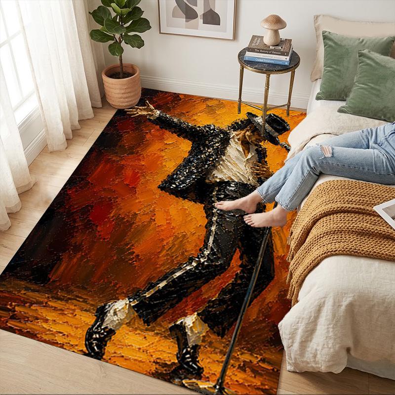 Tapis de salon antidérapant Légende Moonwalk Tapis doux pour chambre à coucher Salle de jeux Salle de jeux Canapé Bureau Décoration intérieure Paillasson