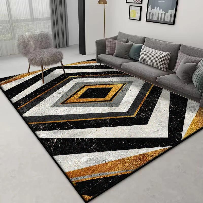 Nordic Geometric Area Rug – Large Non-Slip Carpet | Custom Size for Living Room Sofa & Bedroom Home Decor