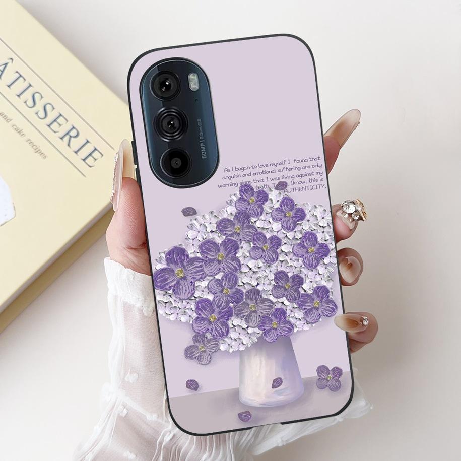 For Motorola Edge 30 Pro Case XT2201-1 Cover Lovely Panda Bowknot Silicone Shockproof Cover For Moto Edge Plus 2022 Edge30 Funda