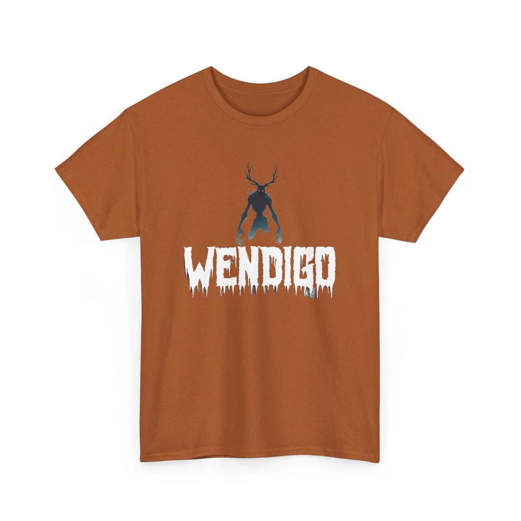 Wendigo Kryptid Kreatur Bedrucktes T-Shirt Mythische Legende Monster Sammlerstück