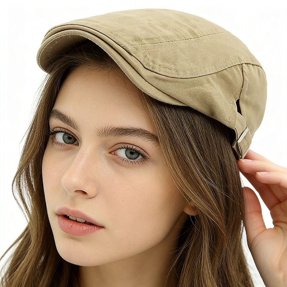 Fashion Spring Summer Beret Hat Cotton Casual Painter Hat Soft Adjustable Leisure Visor Cap Men Women