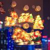 Christmas Decorations Scene Layout Festive Atmosphere Decoration Creative Window Stickers Glass Door Window Luminous Pendants