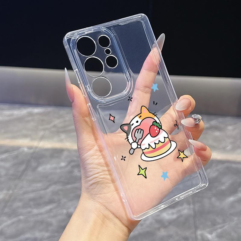 Clean and concise image Phone Case for Samsung A24 A25 A26 A31 A32 A33 A34 A35 A51 A53 A54 A71 A72 A73 Transparent Soft Covers
