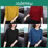 T-shirt da donna a maniche lunghe in tessuto poliestere, casual, comoda, per primavera e autunno