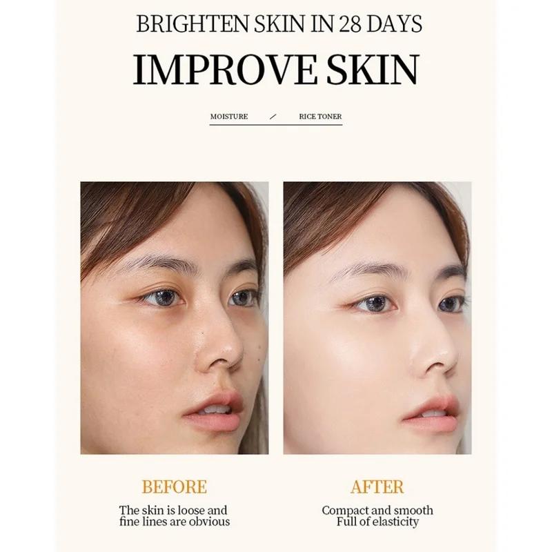 20 pezzi/scatola BIOAOUA Maschera Viso Notturna Polpa Cruda di Riso Idrata Schiarisce Sbiancante