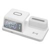Multifunctional Alarm Clock Wireless   with Night Light Calendar for Phone Watch Earphone