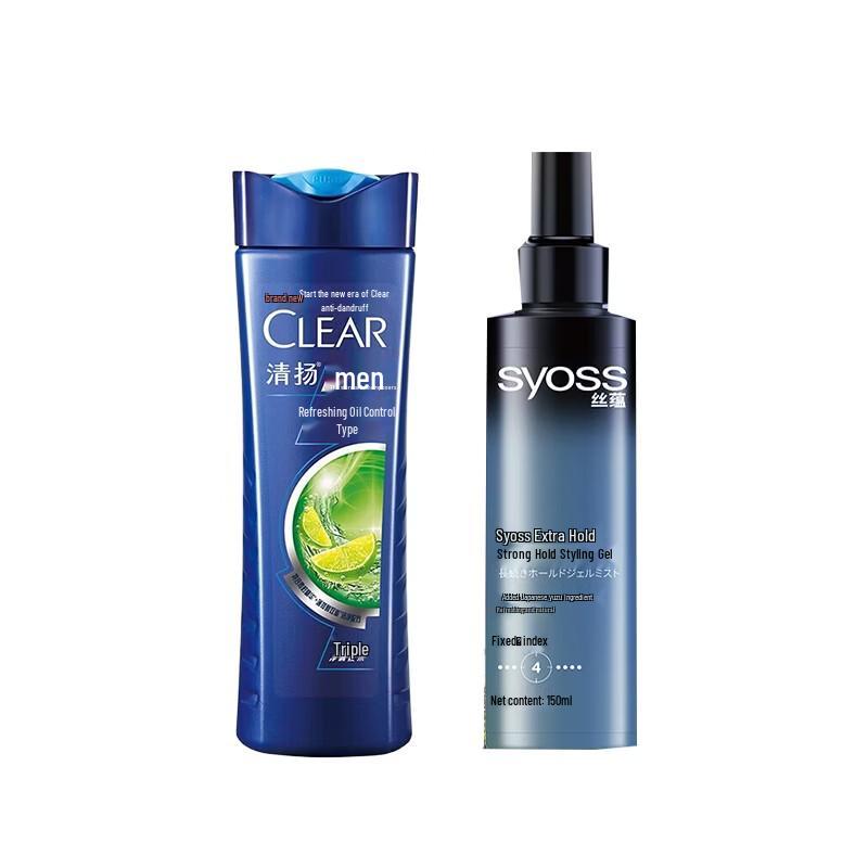 Clear Men Anti-Dandruff Shampoo & Syoss Hair Gel Set