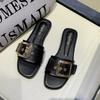 Fashion 2024 Women Open Toe Wear-resistant Office Flat Slippers Summer Anti-slip Lightweight Beach Sandals Slides Women Shoes for Women
