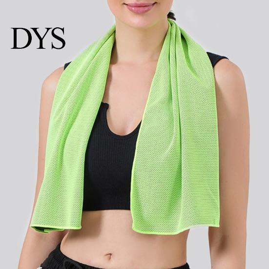Outdoor Sports Cooling Accessory 100x30cm Unisex Towel, Portable Wrap with Carabiner, Breathable Polyester Cloth Instant Chill Towel for Workout