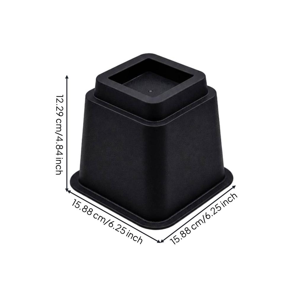 4 Pieces Furniture Riser with Flared Base Floor Protecting Sofa Elevators Stable Bed for