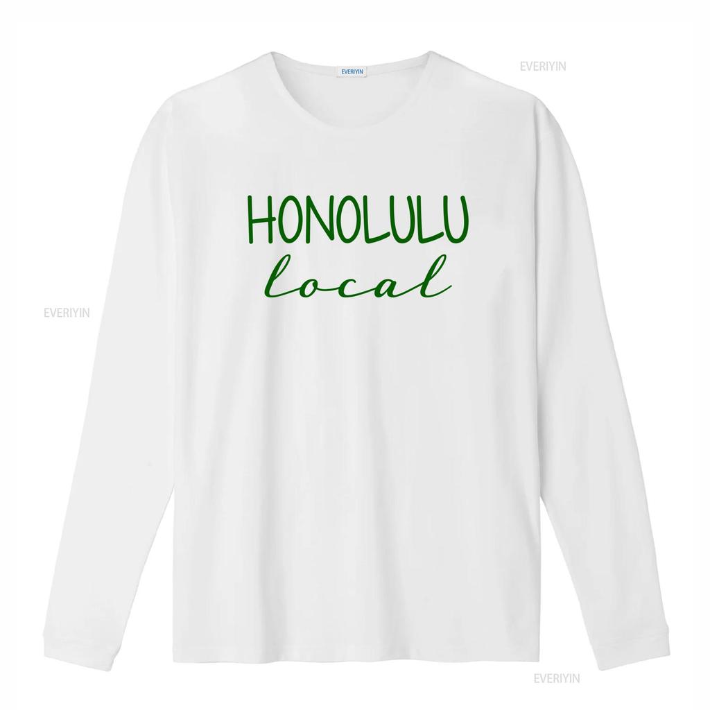 Honolulu Local Hawaiian Love City Pride Beach Gray T Shirt for vintage Washed Top For Everyday Wear fashion graphic Stretched