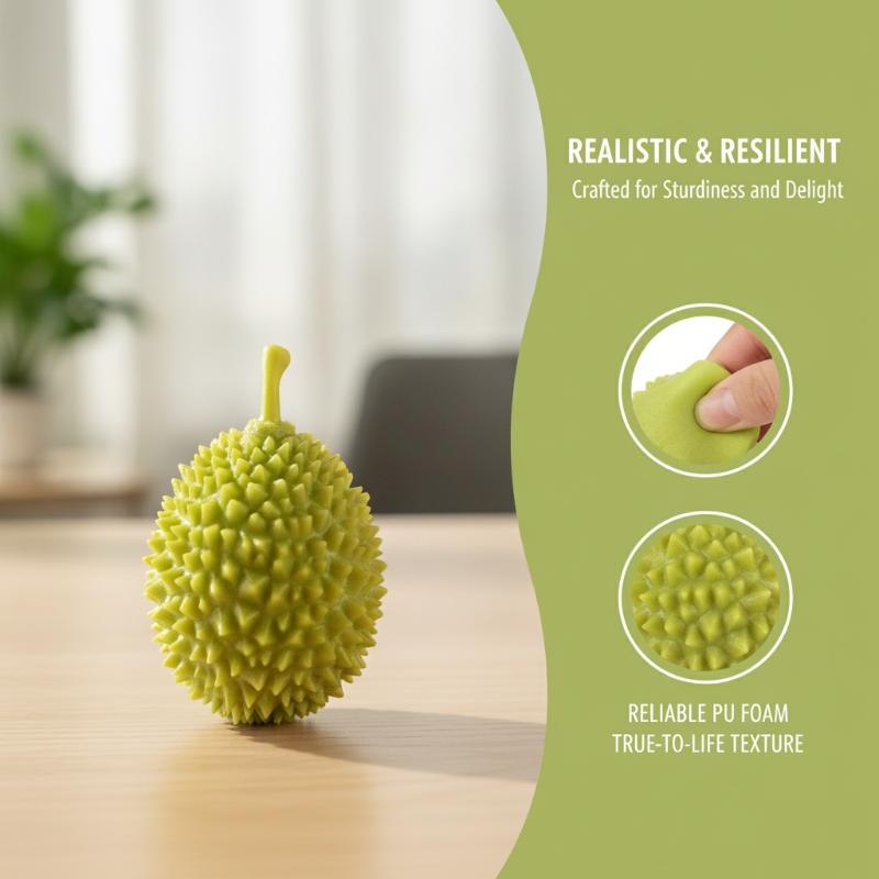 Cute Simulation Durian Squeezable Toy Multi Color Prickly Fruit Slow Rebound Stretchable Squeeze Fidget Toy For Kids Adults