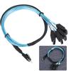 12Gbps Connecting Line MINI SAS 38p SFF‑8654 To 4 X Sata Server Data Transmission Cable