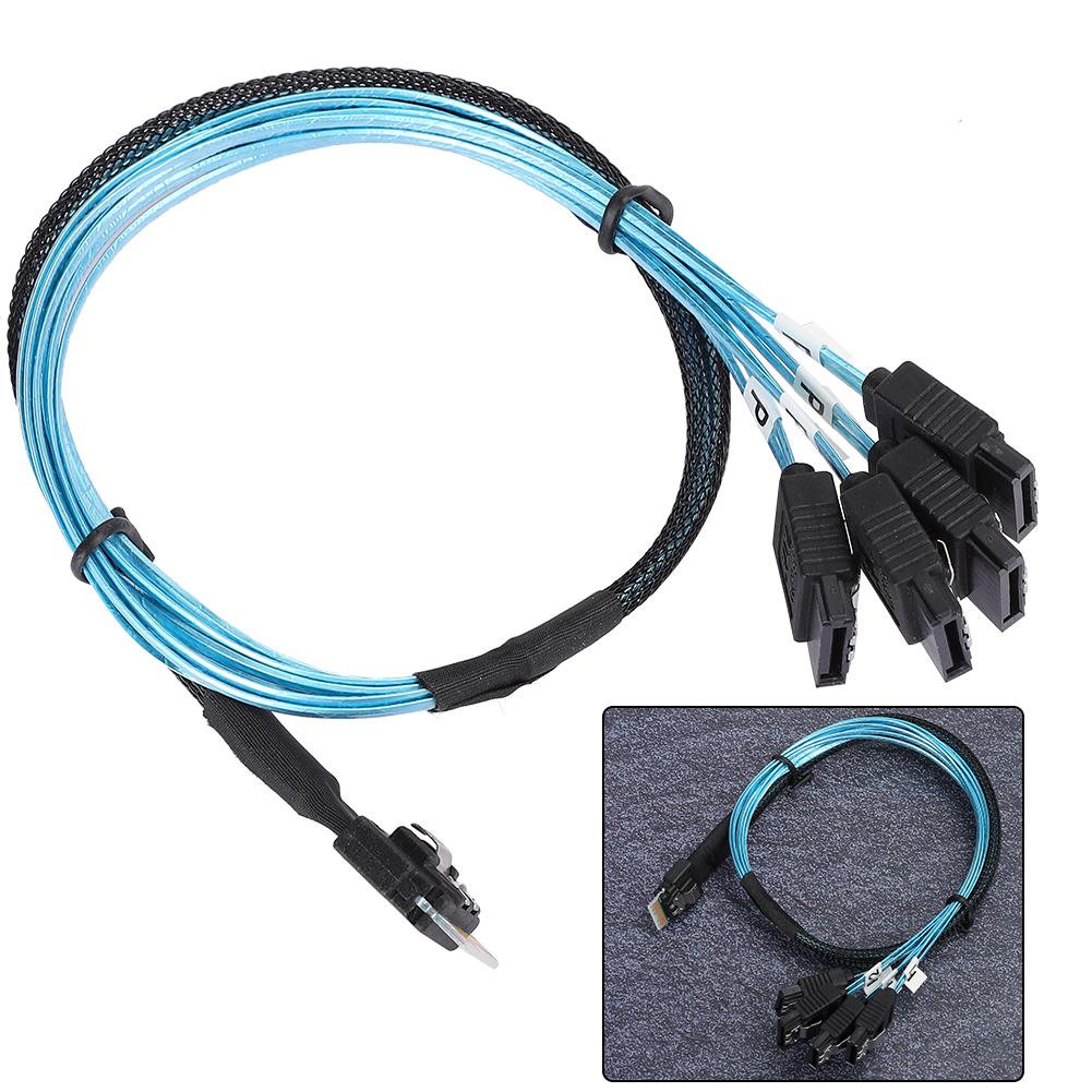12Gbps Connecting Line MINI SAS 38p SFF‑8654 To 4 X Sata Server Data Transmission Cable
