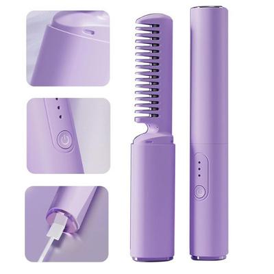 Portable Hair Straightener Hair Comb Curler Cordless