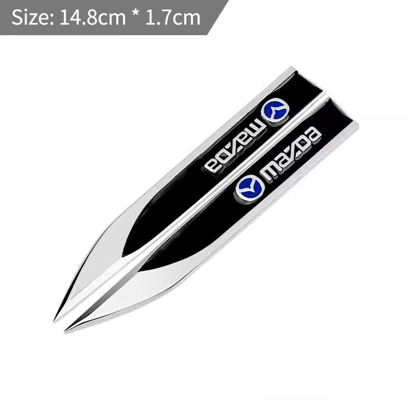 

2Pcs Car Accessories Side Door Body Fender Metal Stickers Decoration For Mazda 3 5 6 323 626 CX-3 CX-4 CX-5 CX-7 CX-9 Axela MX3