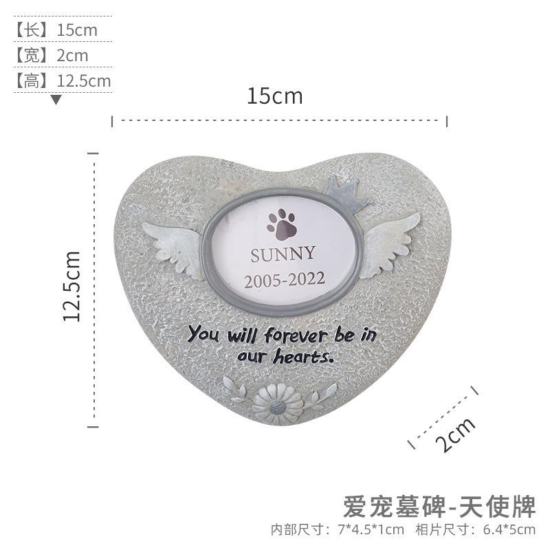 Creative Resin Simulation Pet Memorial Tombstone For Dog Cat Small Animal Craft Ornament