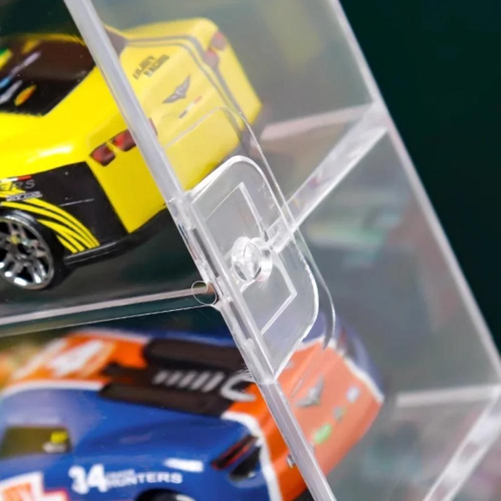 1/4pcs Stackable Car Display Box Dustproof Transparent Car Storage Box Acrylic Cabinet Rack Kids