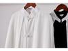 Men's Chinese Style Cotton Linen Long Spring Shirt - National Performance Stage Robe