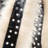 Resin Buckle Leopard Print Plush Belt Furry Jazz Dance Costumes Accessory  Streetwear