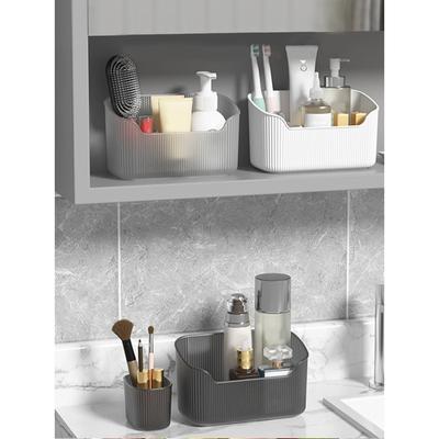 Stolní úložný box na kosmetiku Velkokapacitní koupelnová skříňka Organizér na make-up Nádoba na uložení šperků a rtěnek