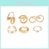 Geometrisches Leichtes Gesichtsring-Set Mit Spiraldesign Für Damen Modeschmuck