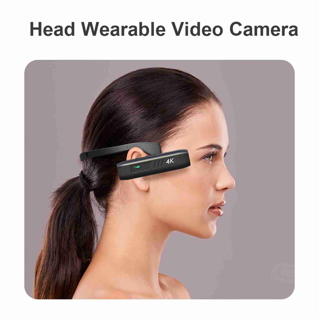 Head Mounted Camera 4K 30FPS Anti Shake and 120 Degrees  Wide Angle Lens Video Camera
