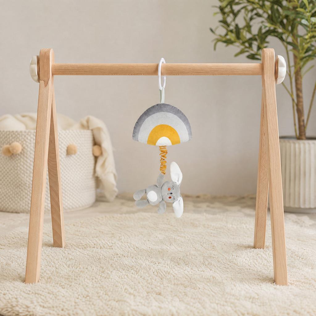 Baby Pull Toy with Bell for Soothing Sensory Play for Infants