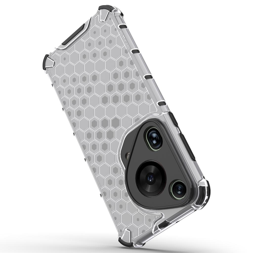 For Huawei Pura 70 Ultra Case Honeycomb Design PC+TPU Hybrid Phone Cover
