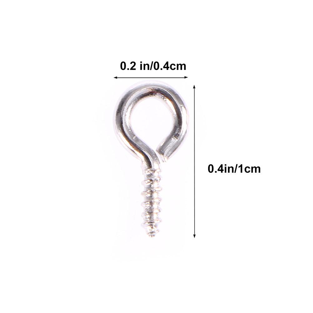 300Pcs Elegant Eye Screw Pins Strong Silver Screw Eye Bolts for DIY Jewelry Design Necklace Bracelet Keychain Craft Supplies