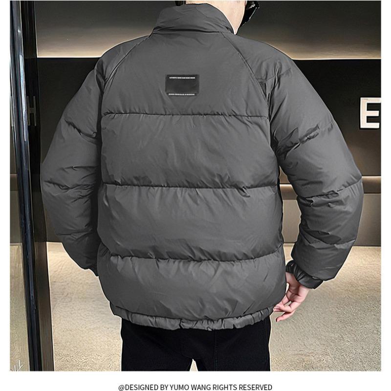 2025 winter down jacket, men's cold-resistant warmth, casual stand-up collar, white duck down cold-proof jacket, cotton jacket