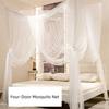 New Four-Door Mosquito Net Double Bed Size Breathable Insect Net Netting Prevent Square Mesh Cover Home