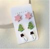 Christmas Snowflake Tree & Snowman Acrylic Earring Set - Cute, Versatile Holiday Jewelry