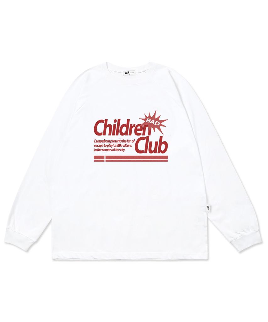 ESCAPEFROM Bad Children Club Print Long Sleeve White