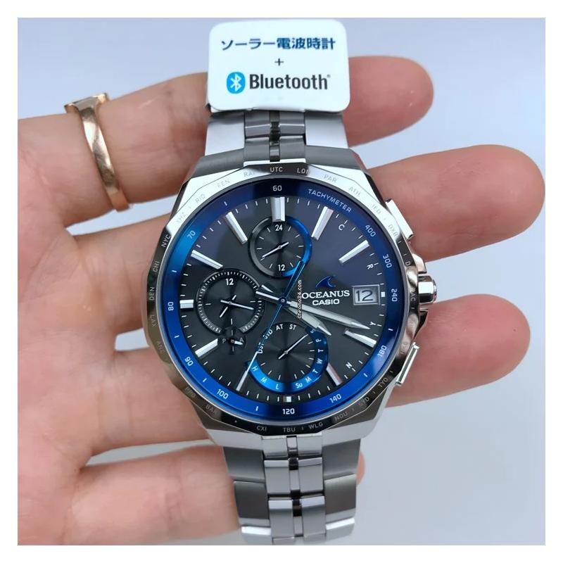 Casio OCEANUS Series-Poseidon 5000 Business High-end Men's Quartz Movement Stainless Steel Titanium Strap Japanese and Korean Watch OCW-S5000E-1AJF