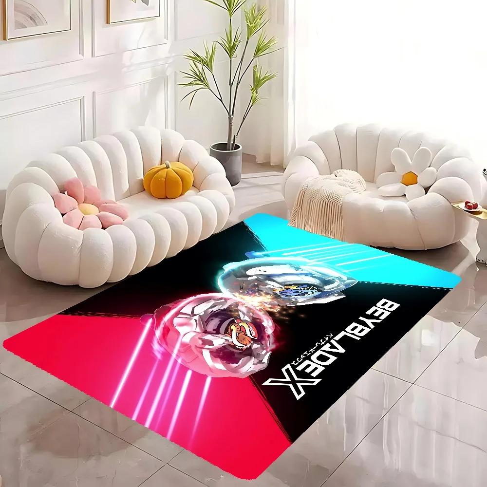  B-Beyblade X Logo Room Mats INS Style Soft Bedroom Floor House Laundry Room Mat Anti-skid Household Carpets