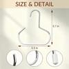 Stainless Steel S Shaped Hanging Hooks Non Slip Dipped Coating Wide Opening For Closet Organizing Hanging Bags Clothes Hats