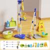 Set Curățenie pentru Copii Mici Jucărie de Curățenie pentru Copii Include Perie de Praf Mop Burete Mătură Făraș Pânză Set de Joacă de-a Treburile Casnice pentru Băieți Fete Vârste 2-5