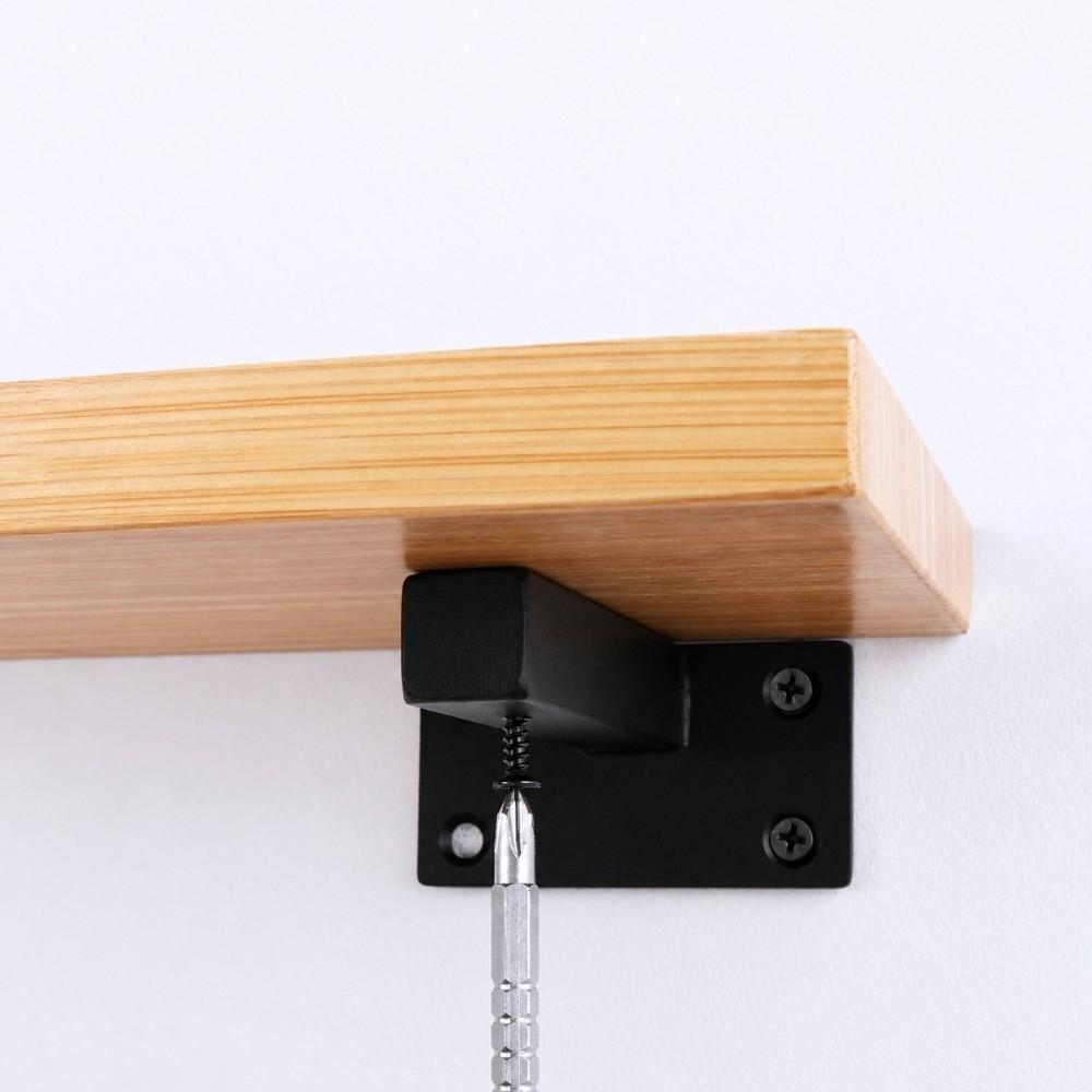 With Screws Hidden Shelf Support Heavy Duty Hanging Wall Bracket DIY Shelf Board  Home Storage