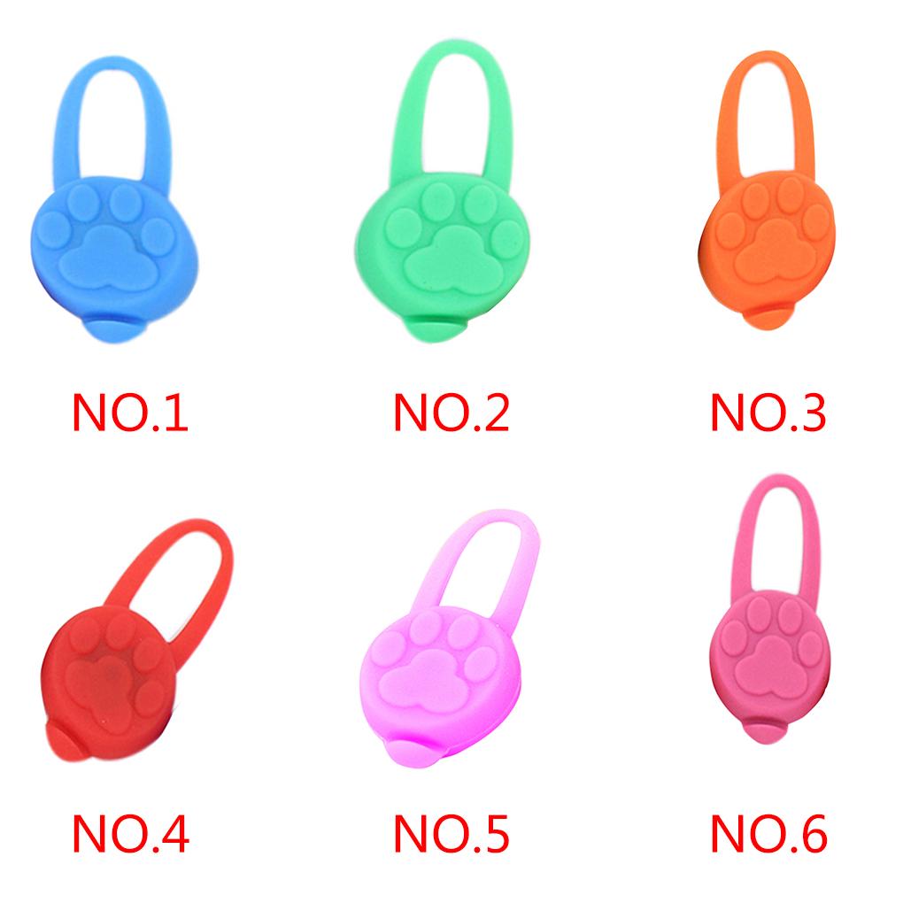 Silicone Rubber Led Pet Collar Lights Night Safety Dog Cat Collar Glowing Luminous Pendant